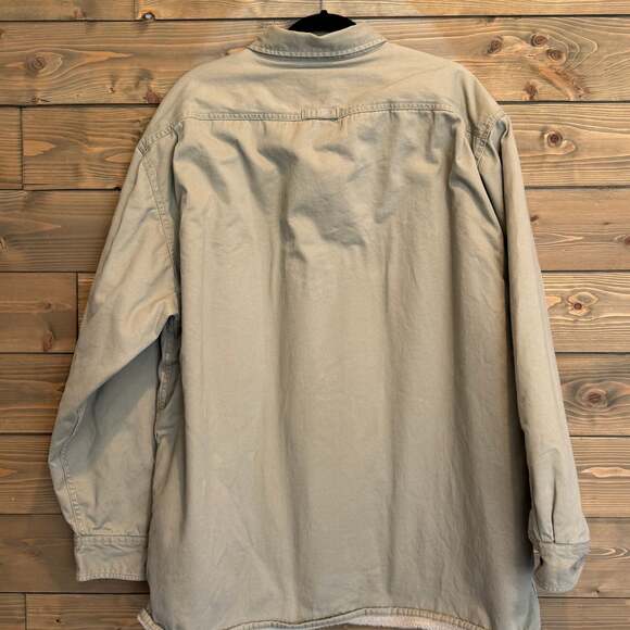 Men's Levi's Heavy Duty Lined Work Shirt Jacket Sherpa Shacket Tan XXL - Picture 6 of 6